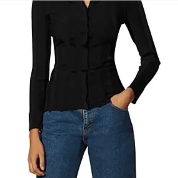 SANDRO Aurel Ribbed Collared Cardigan - Picture 3 of 13